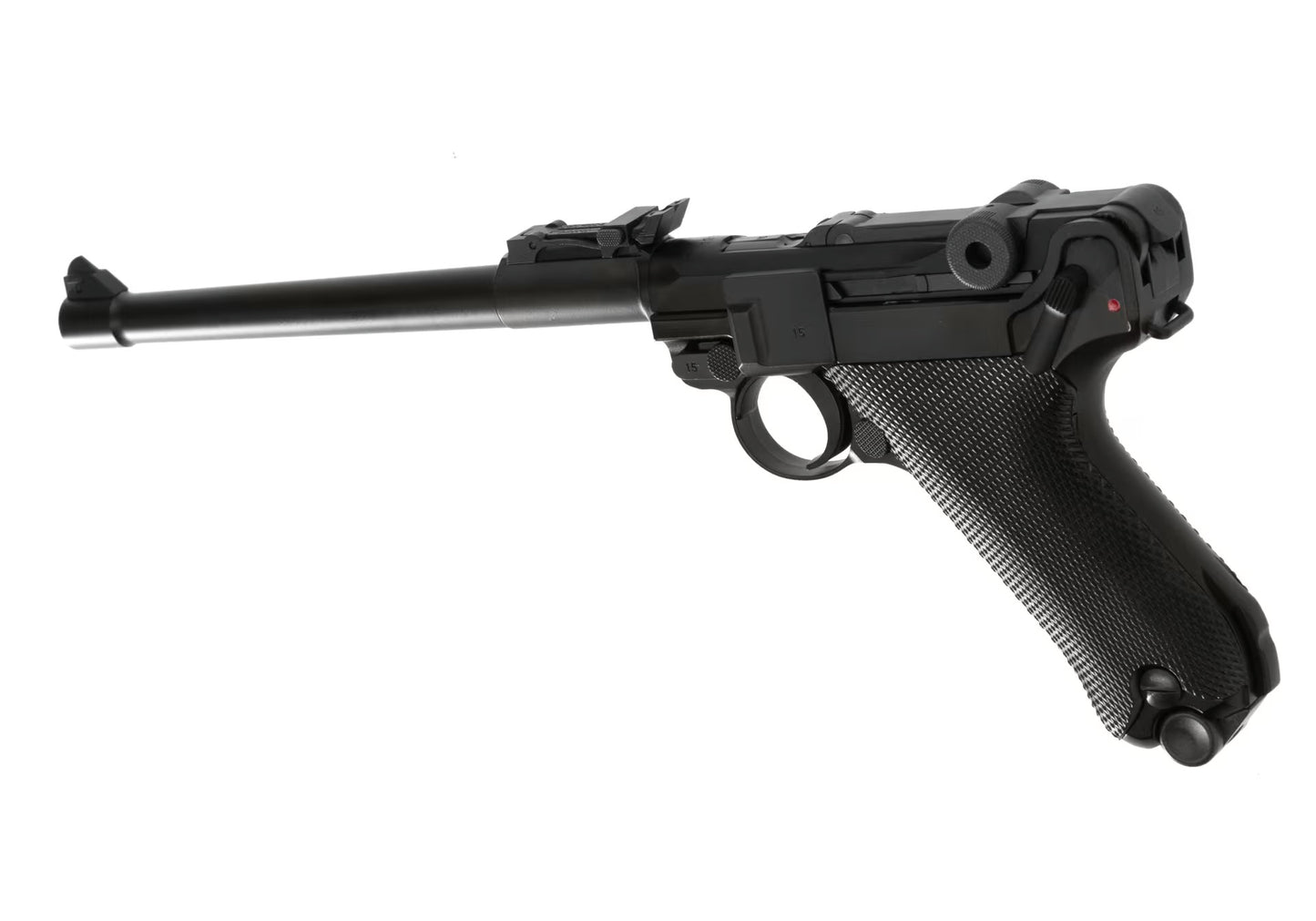 WE P08 8 Inch Full Metal GBB SCHWARZ
