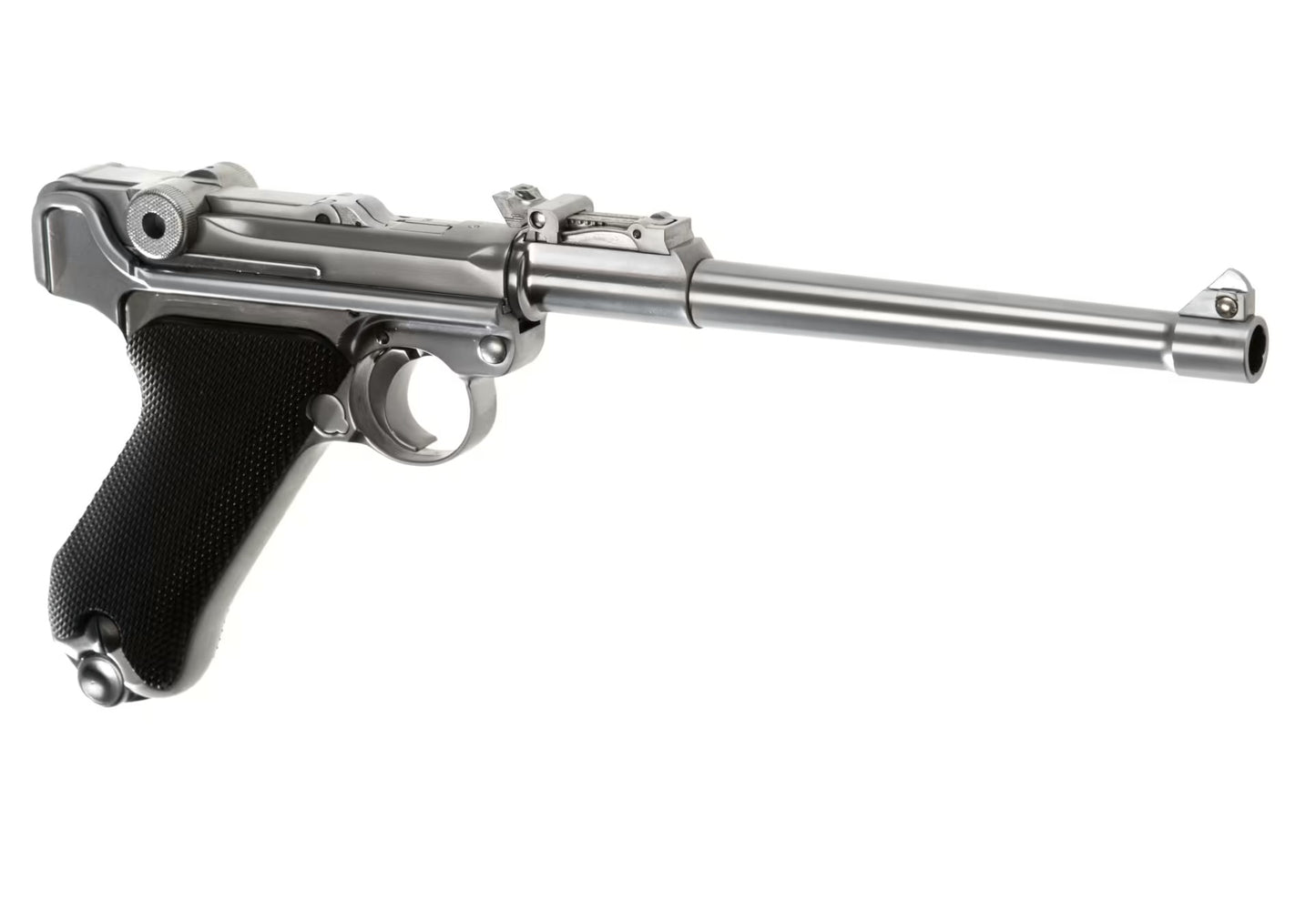 WE P08 8 Inch Full Metal GBB SILVER