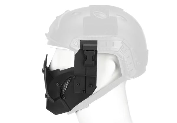 Warrior Steel Half Face Mask black