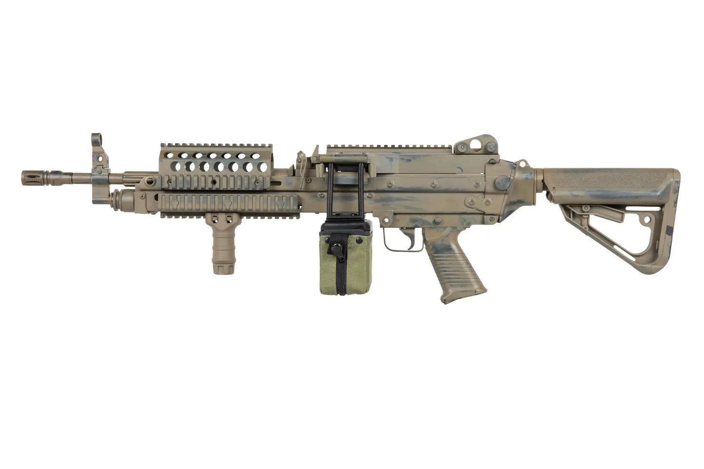 airsoft A&K MK 46 MOD 0 Battleworn Flat Dark Earth machine gun 0,5 Joule