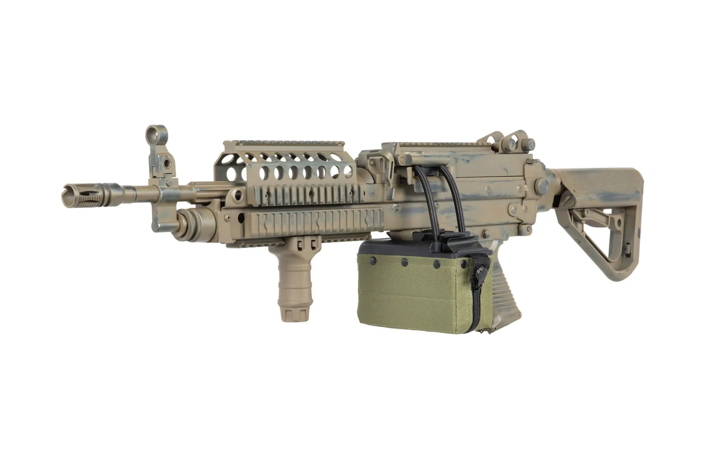 airsoft A&K MK 46 MOD 0 Battleworn Flat Dark Earth machine gun 0,5 Joule