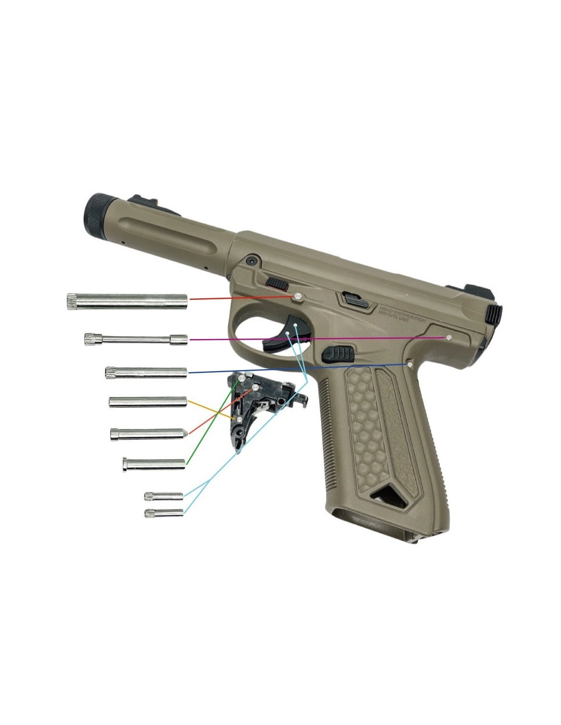 CTM Tactical Stainless Steel Pin Set – AAP-01 (Silver)