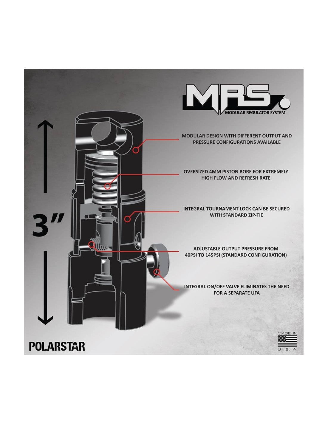 PolarStar MRS Regulator – inkl. 36" Braided Line