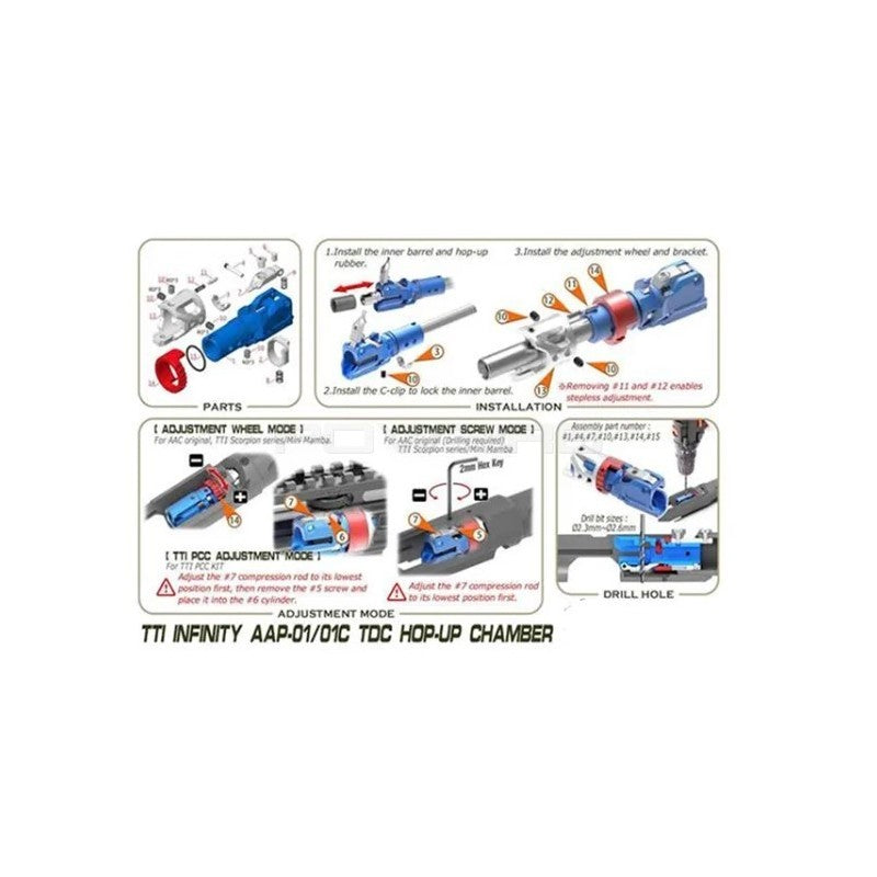 TTI INFINITY CNC TDC Hop-Up Chamber for AAP-01/C - Blue