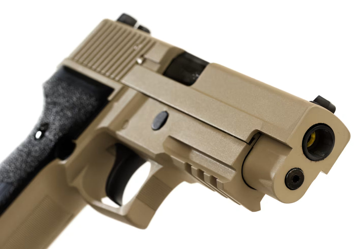 WE P226 Mk25 Navy Seals Full Metal GBB Airsoft-Pistole – Desert Tan