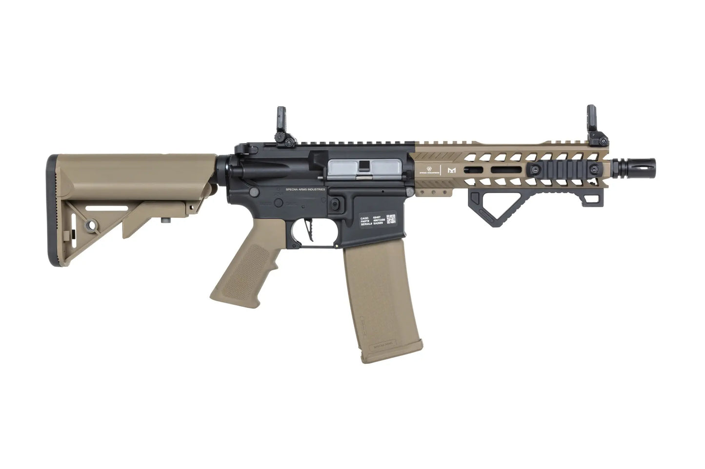 Specna Arms SA-C17 CORE™ Gen. 2 HAL™ ETU ASG Karabiner – Halbbraun / Half-Tan (unter 0,5 Joule)