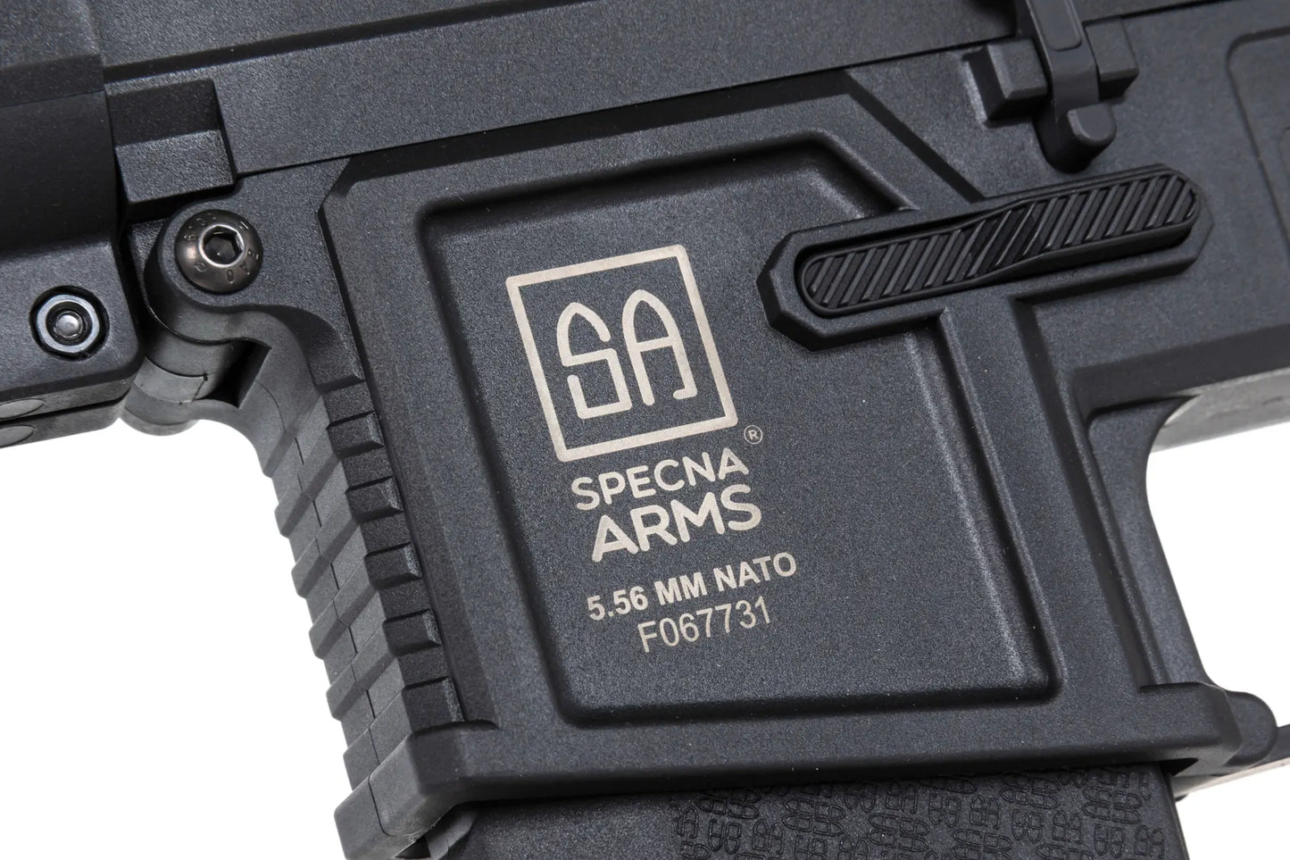 Specna Arms SA-F04-RL FLEX™ Gen.2 BLDC™ HAL ETU™ ASG Karabiner – Light Ops Schaft / New Receiver / Schwarz (unter 0,5 Joule)