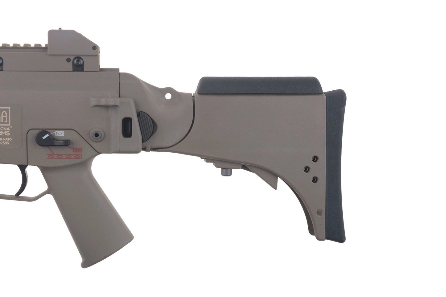 Specna Arms SA-G11V KeyMod EBB Karabiner Nachbildung – Tan (unter 0,5 Joule)