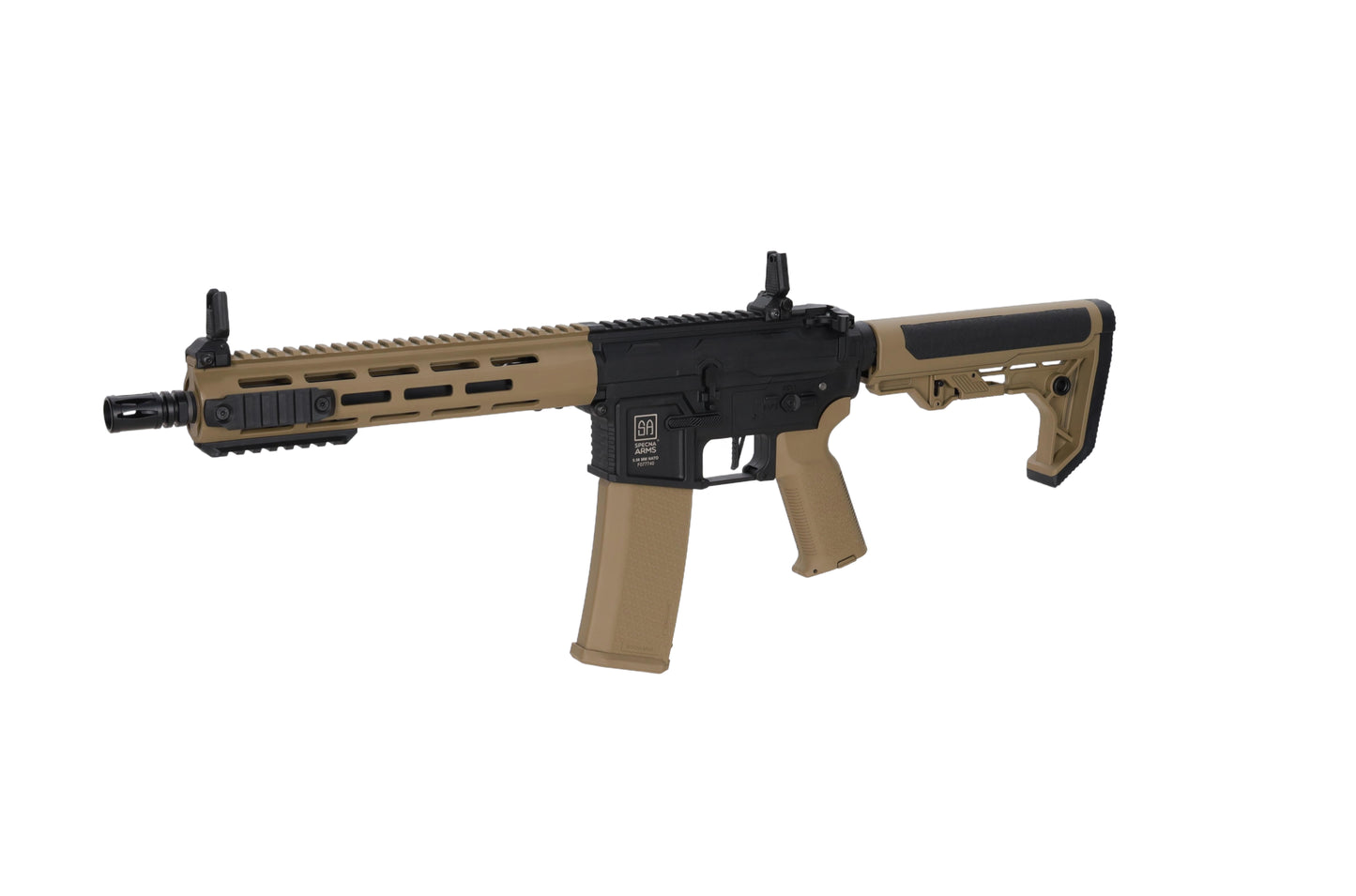 Specna Arms SA-F03 FLEX™ Gen.2 BLDC™ HAL ETU™ ASG Karabiner – Halbbraun / Half-Tan (unter 0,5 Joule)