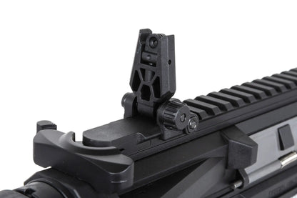 Specna Arms SA-F04-RL FLEX™ Gen.2 BLDC™ HAL ETU™ ASG Karabiner – Light Ops Schaft / New Receiver / Schwarz (unter 0,5 Joule)