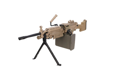 Specna Arms FN Herstal M249 MK2 CORE™ Maschinengewehr AEG – Hellbraun / Tan (unter 0,5 Joule)