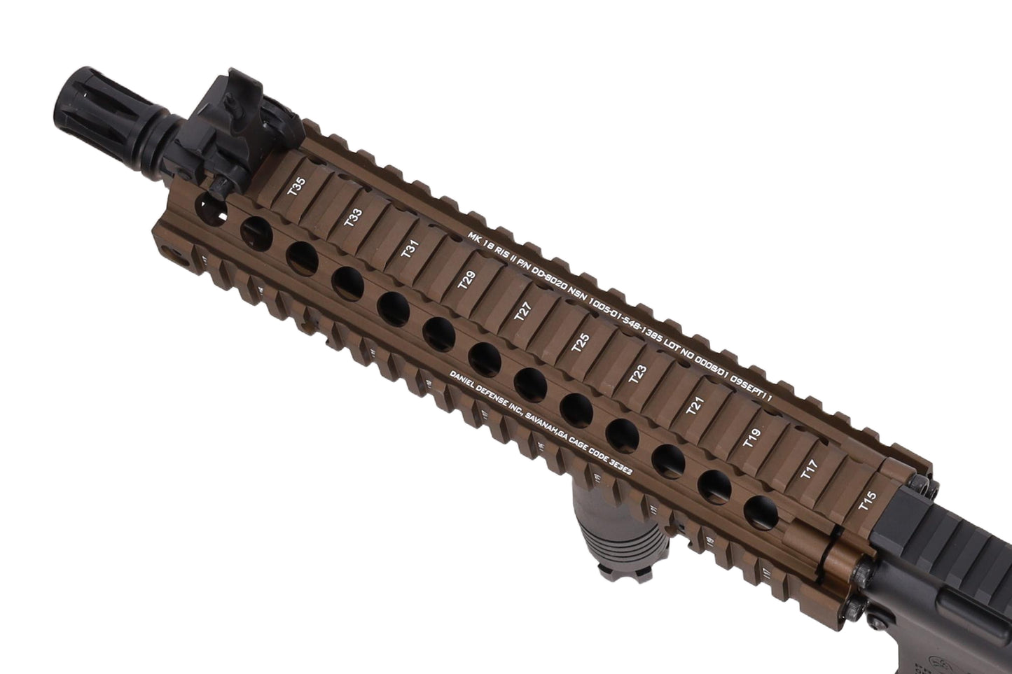 Specna Arms Colt x Daniel Defense MK18 SA-P19 PRIME™ BLDC™ Aster II ETU 10.5'' Sturmgewehr – Chaos Bronze (unter 0,5 Joule)