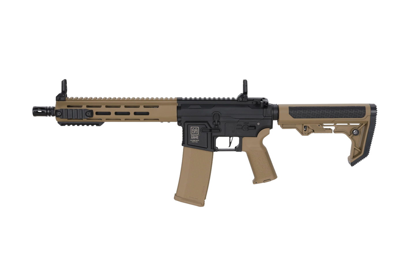 Specna Arms SA-F03 FLEX™ Gen.2 BLDC™ HAL ETU™ ASG Karabiner – Halbbraun / Half-Tan (unter 0,5 Joule)