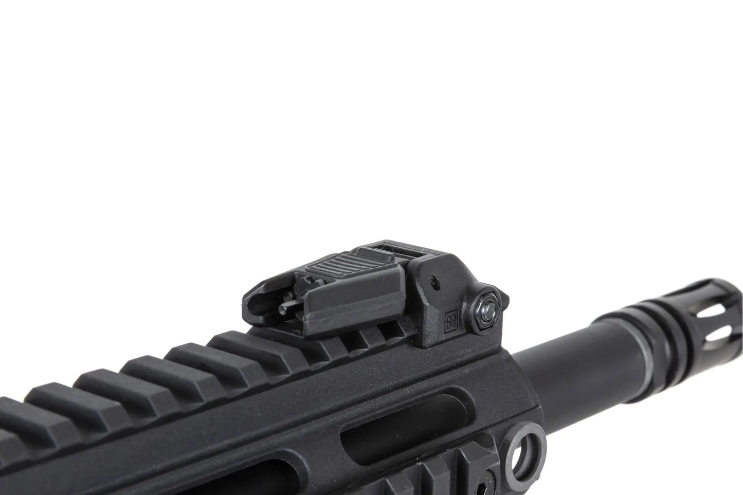 Specna Arms SA-F04-RL FLEX™ Gen.2 BLDC™ HAL ETU™ ASG Karabiner – Light Ops Schaft / New Receiver / Schwarz (unter 0,5 Joule)