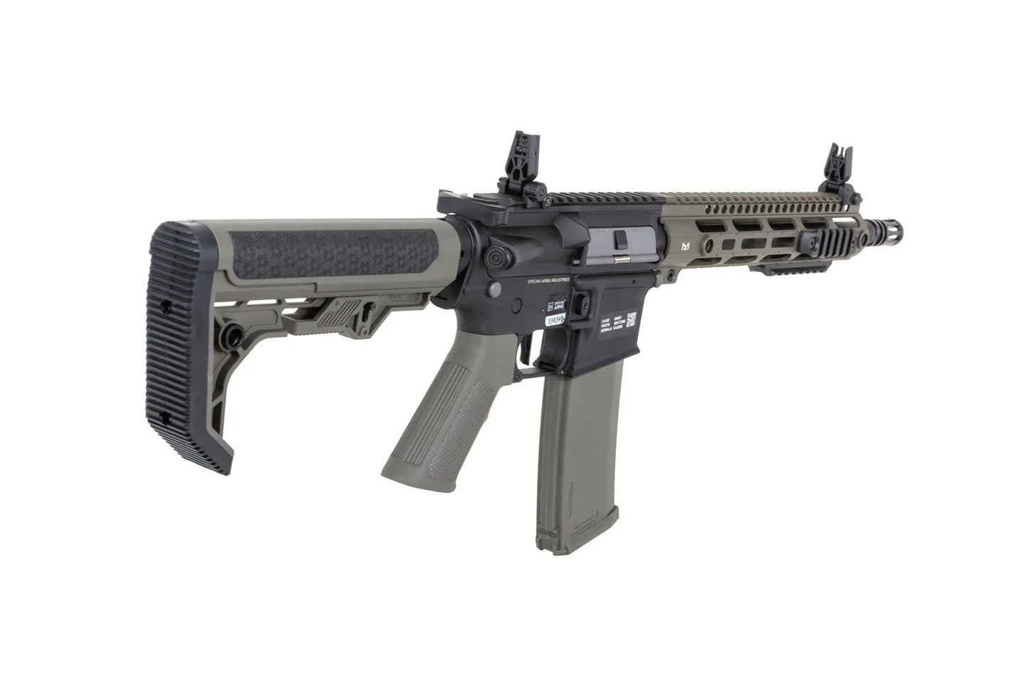 Specna Arms SA-C20-L CORE™ Gen. 2 HAL™ ETU ASG Karabiner mit Light Ops Schaft – Olive / OD Green (unter 0,5 Joule)