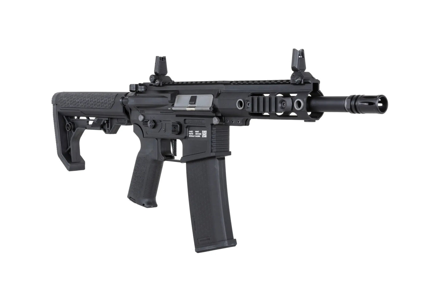 Specna Arms SA-F04-RL FLEX™ Gen.2 BLDC™ HAL ETU™ ASG Karabiner – Light Ops Schaft / New Receiver / Schwarz (unter 0,5 Joule)