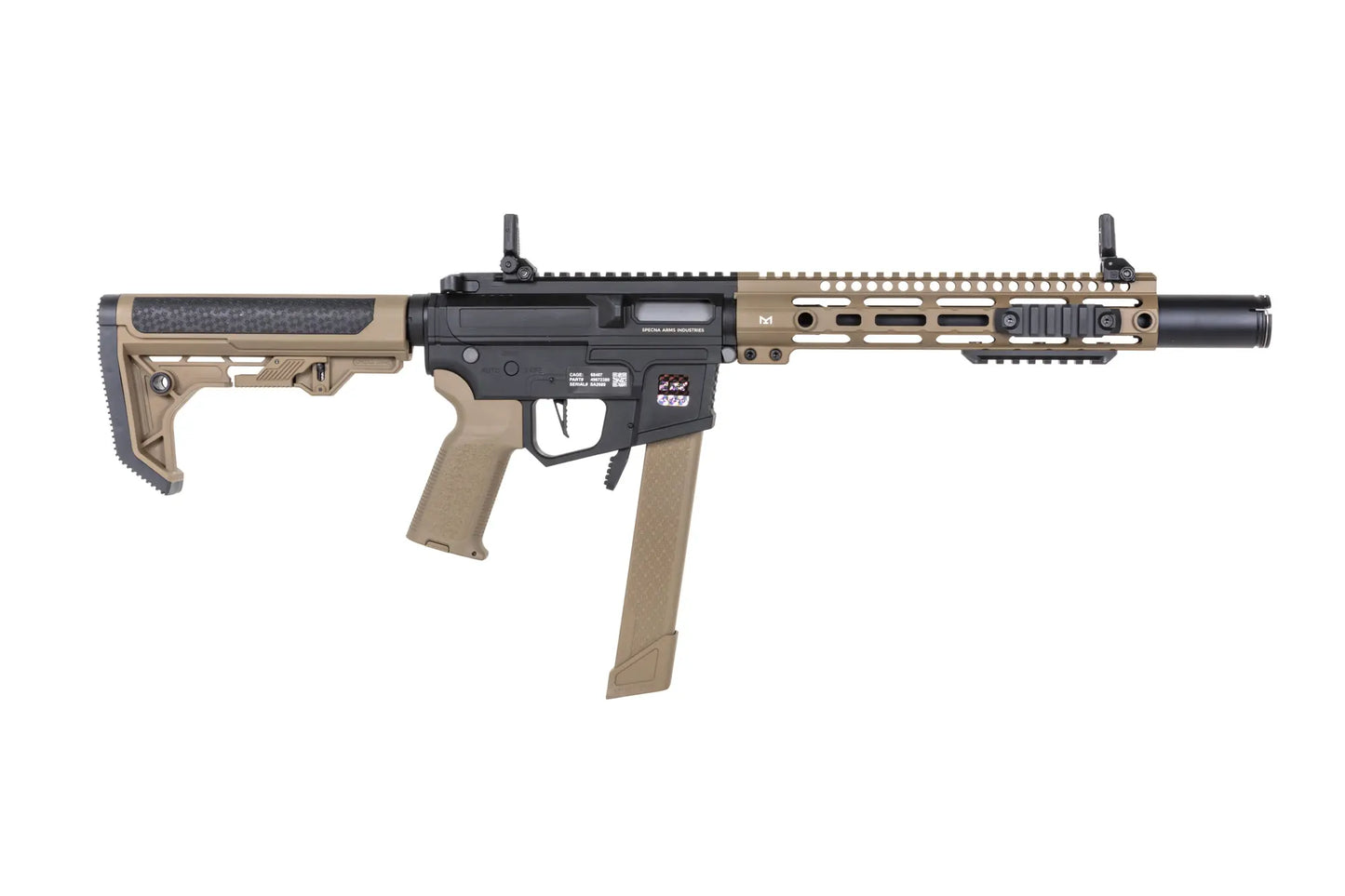 Specna Arms SA-CX02 CORE™ Gen. 2 HAL™ ETU ASG Karabiner – Halbbraun / Half-Tan (unter 0,5 Joule)