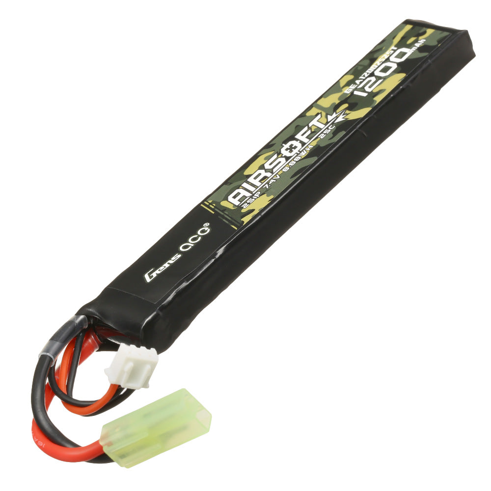 Gens ace 25C 1200mAh 7.4V Lipo Battery - Mini tamiya