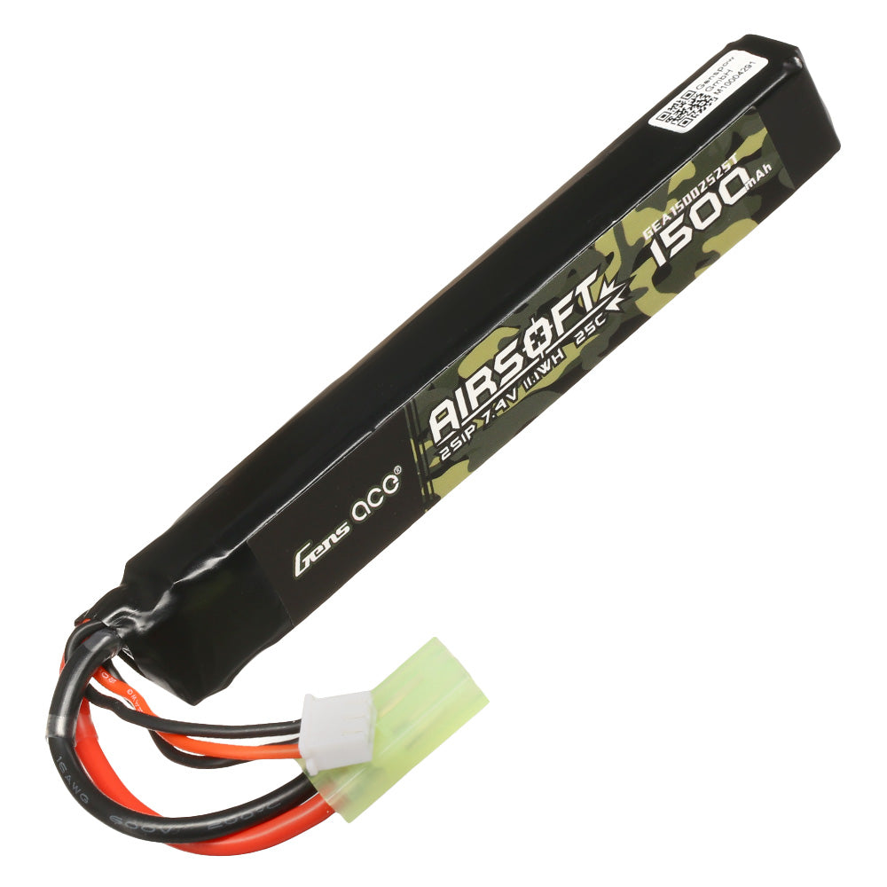 Gens ace 25C 1500mAh 7.4V Lipo Battery - Mini tamiya