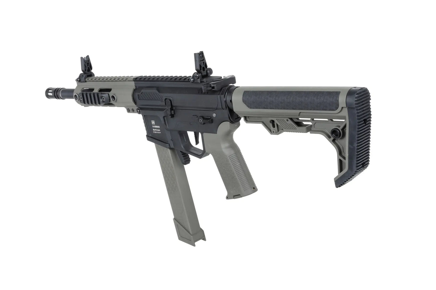 Specna Arms M4/AR15 SA-FX01 FLEX™ Gen.2 AEG-Sturmgewehr 9" – Olivgrün (unter 0,5 Joule)