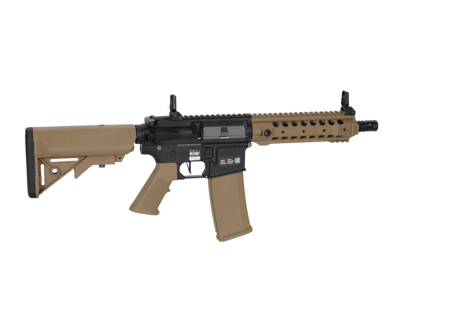 Specna Arms SA-F01 FLEX™ Gen.2 HAL ETU™ ASG Karabiner – Halbbraun / Half-Tan (unter 0,5 Joule)