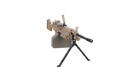 Specna Arms FN Herstal M249 MK2 CORE™ Maschinengewehr AEG – Hellbraun / Tan (unter 0,5 Joule)