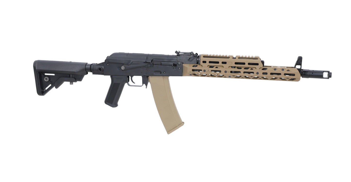 Specna Arms KPYK AK SA-PJ14 PRIME™ BLDC™ Aster II ETU Sturmgewehr – Halbbraun / Tan (0,5 Joule)