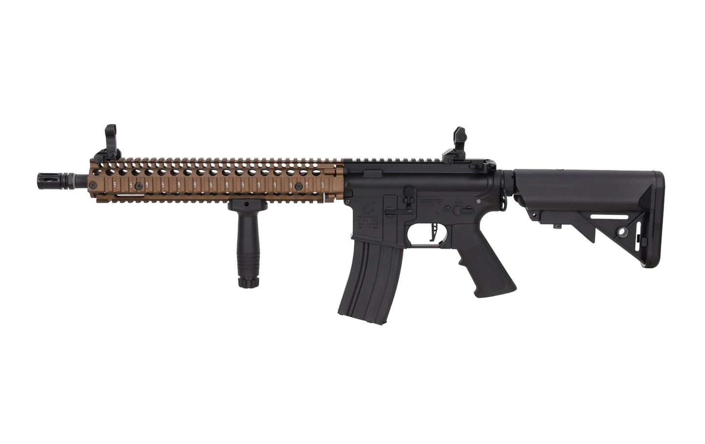 Specna Arms Colt x Daniel Defense MK18 SA-P26 PRIME™ BLDC™ Aster II ETU 14.5'' Sturmgewehr – Chaos Bronze (unter 0,5 Joule)