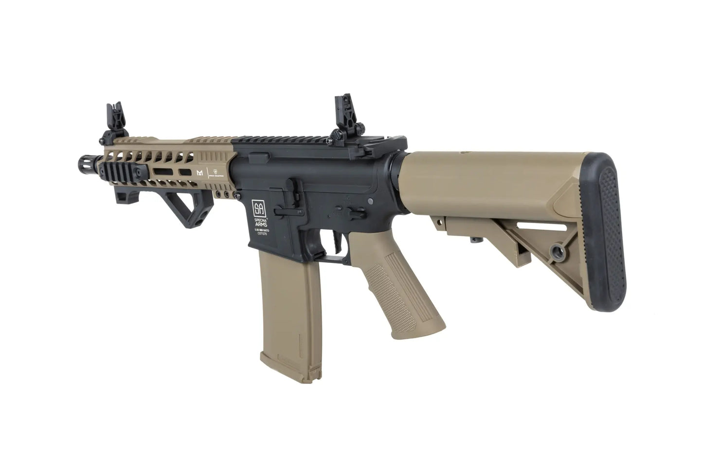 Specna Arms SA-C17 CORE™ Gen. 2 HAL™ ETU ASG Karabiner – Halbbraun / Half-Tan (unter 0,5 Joule)