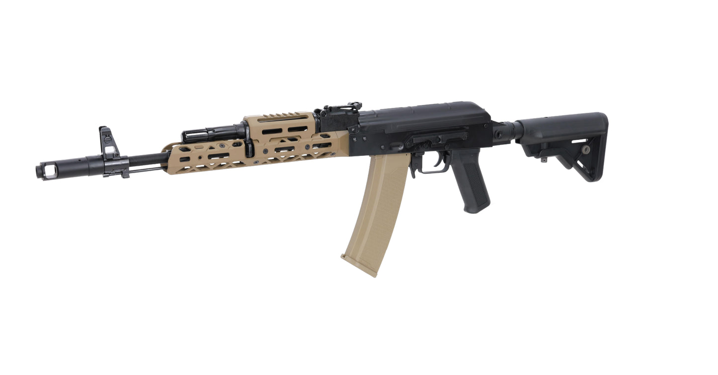 Specna Arms KPYK AK SA-PJ15 PRIME™ BLDC™ Aster II ETU Sturmgewehr – Halbbraun / Tan (unter 0,5 Joule)