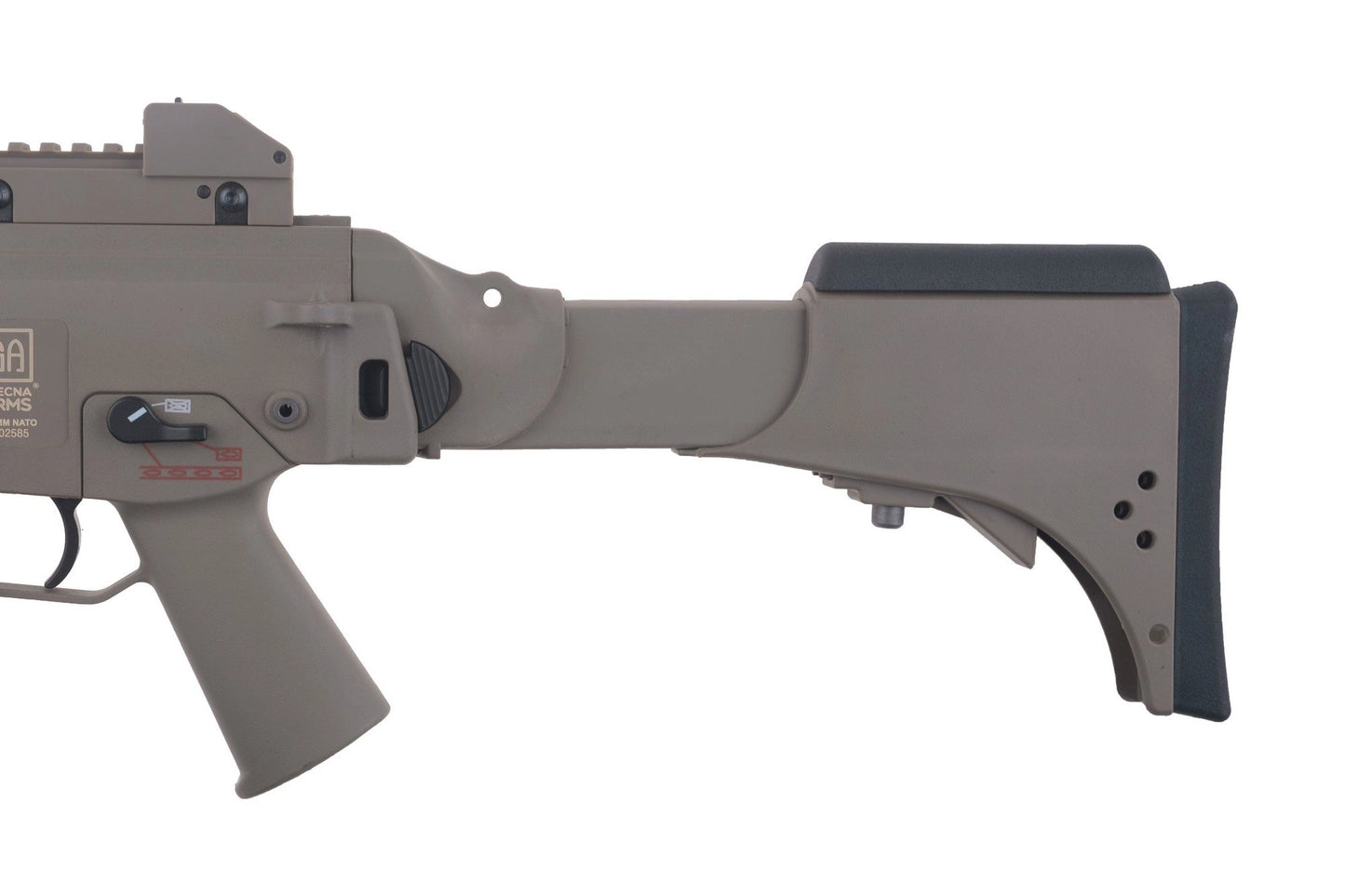 Specna Arms SA-G11V KeyMod EBB Karabiner Nachbildung – Tan (unter 0,5 Joule)