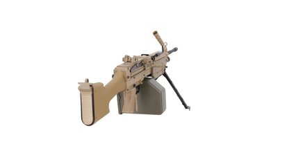 Specna Arms FN Herstal M249 MK2 CORE™ Maschinengewehr AEG – Hellbraun / Tan (unter 0,5 Joule)