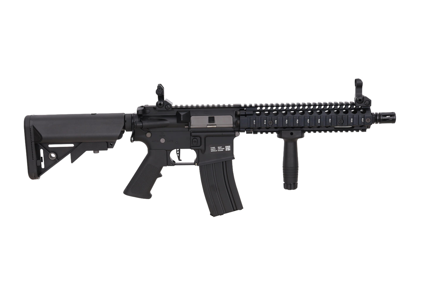 Specna Arms Colt x Daniel Defense® MK18 10.5'' SA-P19 PRIME™ BLDC™ Aster II ETU Sturmgewehr – Schwarz (unter 0,5 Joule)