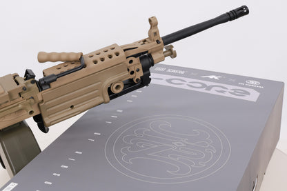 Specna Arms FN Herstal M249 MK2 CORE™ Maschinengewehr AEG – Hellbraun / Tan (unter 0,5 Joule)