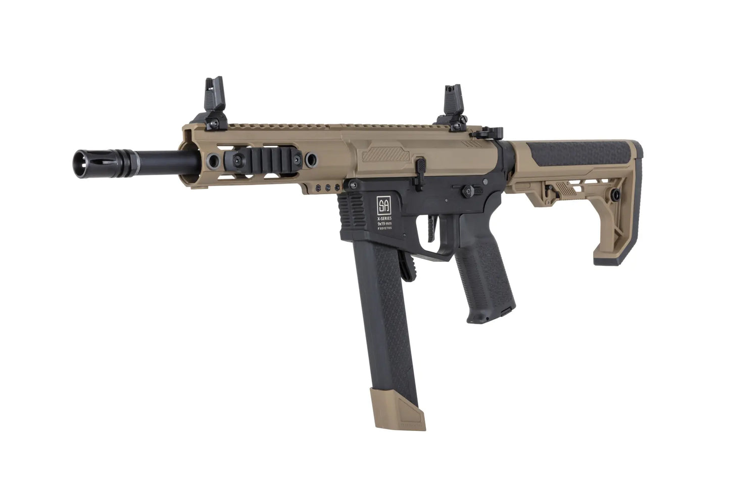 Specna Arms SA-FX01 FLEX™ Gen.2 BLDC™ HAL ETU™ ASG Karabiner – Halbbraun / Half-Tan (unter 0,5 Joule)