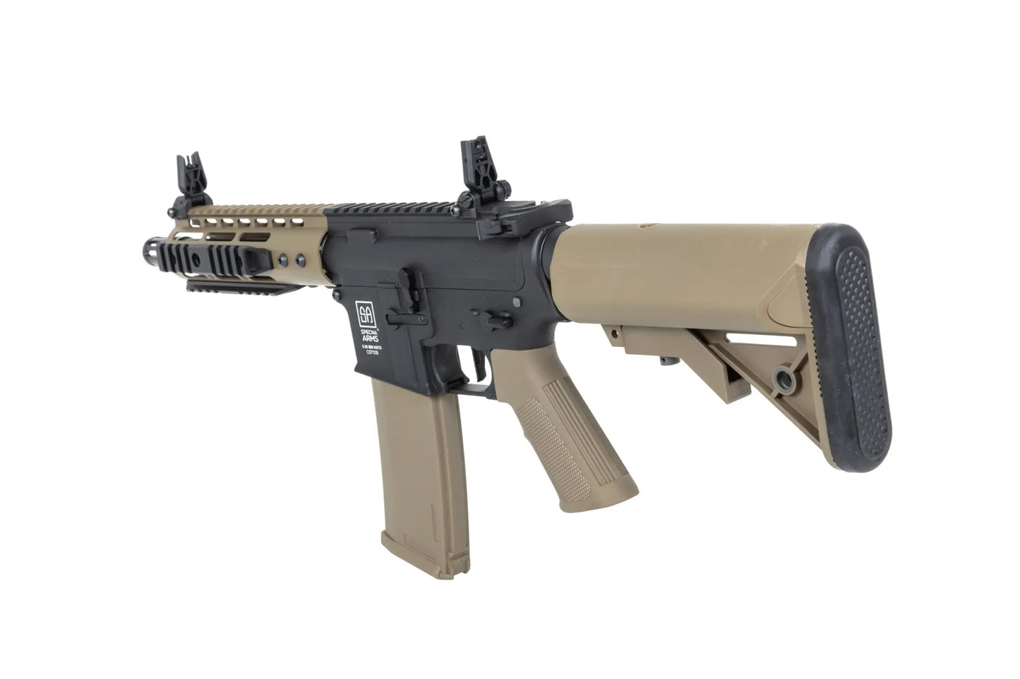 Specna Arms SA-C12 CORE™ Gen. 2 HAL™ ETU ASG Karabiner – Halbbraun / Half-Tan (unter 0,5 Joule)