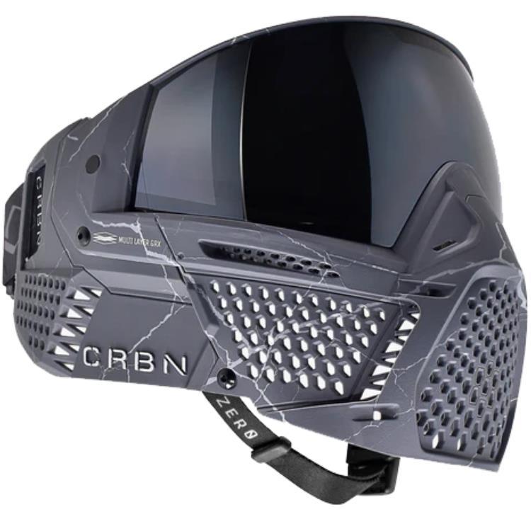 Carbon ZERO Pro V2 Paintball Thermal Maske GRX Series – Fracture Silver
