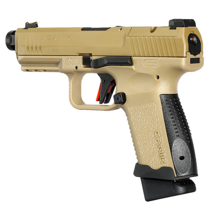 Cybergun / AWC CANiK TP9 Elite Combat mit Metallschlitten GBB 6mm BB Flat Dark Earth