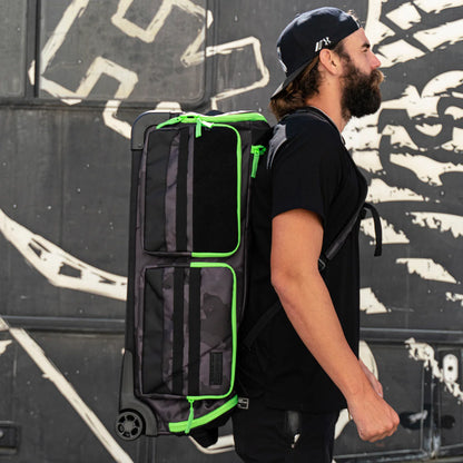 HK Army GEAR BAG EXPAND 75L - ROLLER GEAR BAG - SHROUD NEON GREEN