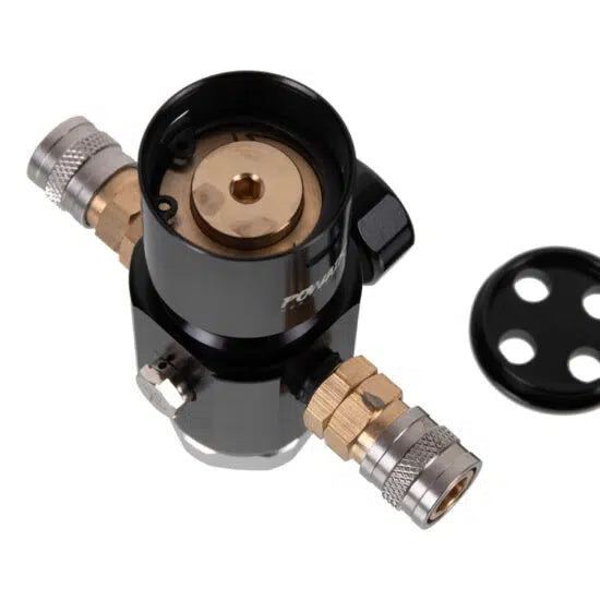 POWAIR V1 DUAL AIRSOFT HPA REGULATOR MIT SCHLAUCHSYSTEM (0-230 PSI) MIT 2 SCHLÄUCHEN
