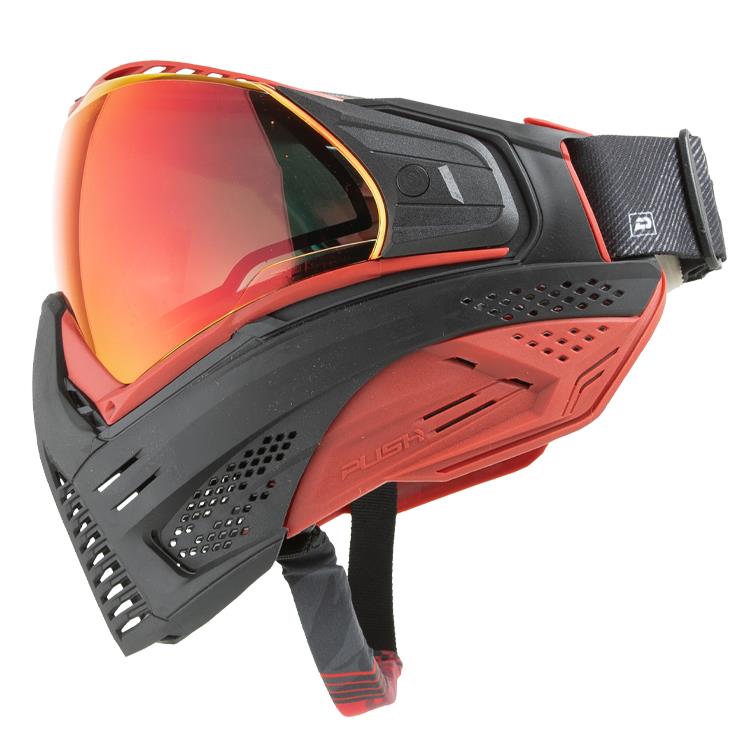 Push Unite Paintball Maske – Schwarz / Rot