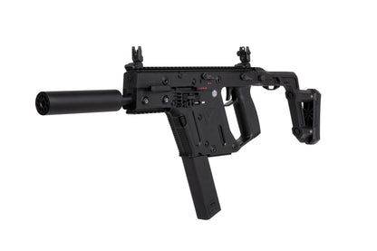 The Krytac Kriss Vector Submachine Airsoft Gun with Mock Suppressor in Black 0,5 Joule