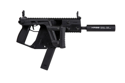 The Krytac Kriss Vector Submachine Airsoft Gun with Mock Suppressor in Black 0,5 Joule