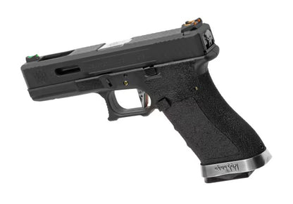 WE G-Force 17 BK Silver Barrel Metal Version GBB SCHWARZ