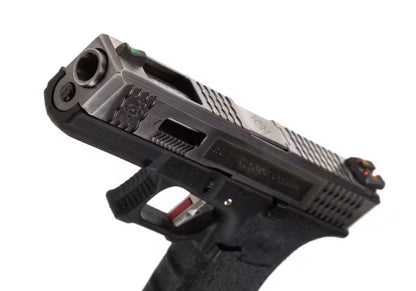 WE G-Force 17 SV Silver Barrel Metal Version GBB SCHWARZ