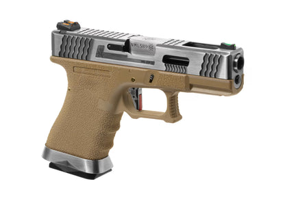 WE G-Force 19 SV Silver Barrel Metal Version GBB DESERT