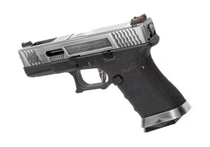 WE G-Force 19 SV Silver Barrel Metal Version GBB SCHWARZ