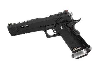 WE Hi-Capa 6 Force A Silver Barrel Full Metal GBB Schwarz