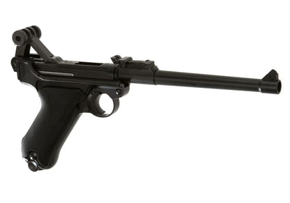 WE P08 8 Inch Full Metal GBB SCHWARZ