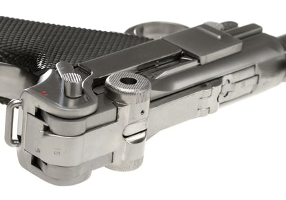 WE P08 8 Inch Full Metal GBB SILVER